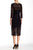 Adrianna Papell - Lace Cut out Pattern Jewel Neck Dress 16260630 in Black