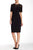 Adrianna Papell - Lace Illusion Jewel Neck Stretch Dress 16260650 in Black