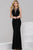Beaded Armholes Illusion V-Neck Dress 47397