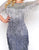 Mac Duggal - 4743D Beaded Bateau Ombre Sheath Dress in Silver