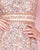 Mac Duggal - 4746N Sequined and Beaded V-neck Sheath Cocktail Dress in Pink and Gold