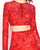 Mac Duggal - 4748N Two Piece Sequined Long Sleeve A-line Dress in Red