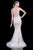 Terani Couture - Entrancing Beaded Mermaid Dress with Illusion Neckline 1611GL0467 In White and Neutral