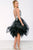Floral Short Dress with Tiered Skirt 47503