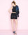Mac Duggal - 4753N Two Piece Sequined Romper With Full Zip Jacket in Black and Multi-Color