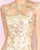 Mac Duggal - 4759N Embellished Cutout Jewel Sheath Dress in Gold