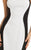 JS Collection - 864229 Two Tone Stretch Crepe Sheath Dress in Black and White
