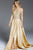 47687 Beaded High Halter A-Line Gown