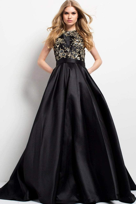 47850 Embellished Bateau Ballgown