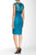 Sue Wong - Embroidered Bateau Neck Sheath Dress N5307 in Green