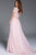 47935 Short Sleeve Bejeweled Illusion Lace A-Line Gown