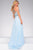 V Neck Lace Bodice Prom Dress 47948