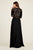 Tadashi Shoji - Jewel Long Sleeves A-Line Dress In Black and Neutral