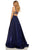Sherri Hill - 52457 Scoop Strappy Bandeau A Line Dress In Blue