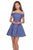 La Femme - 28122 Off Shoulder Short Lace Dress In Purple