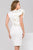 48053 Trailing Ruffle Cap Sleeve Scuba Dress