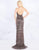 Mac Duggal Prom - 4806M High Halter Fringed Evening Gown in Black and Multi-Color