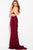 48078 High Halter Ruffle Paneled Backless Gown