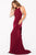 48078 High Halter Ruffle Paneled Backless Gown