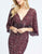 Mac Duggal Evening - 4808D Cape Sleeve Deep V-Neck Sequined Gown In Red