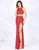 Cassandra Stone - 4810A Two Piece Beaded Jersey Sheath Dress In Red