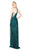 Mac Duggal Flash - 4811L Sequined Halter V-neck Sheath Dress in Green