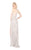 Mac Duggal Flash - 4811L Sequined Halter V-neck Sheath Dress in Gold