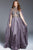 48131 Beaded High Neck Chiffon A-line Gown With Cape