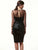 Mac Duggal Black White Red - 48146 Sequined Cocktail Dress In Black
