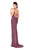 Mac Duggal Flash - 4817L High Slit Allover Beaded Sheath Gown in Purple
