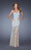 La Femme - 20459 Beaded Sweetheart Sheath Dress In Blue and Purple