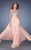 La Femme - 18989 Sequined Sweetheart A-line Dress In Orange