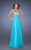 La Femme - 18989 Sequined Sweetheart A-line Dress In Blue