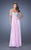 La Femme - 18989 Sequined Sweetheart A-line Dress In Purple