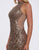 Cassandra Stone - 4818A Fitted Sequin Embellished Evening Gown In Gold and Brown
