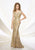 Mon Cheri Metallic Lace and Tule Dress - 1 pc Gold In Size 4 Available In Gold