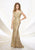 Montage by Mon Cheri - 116948 Metallic Lace Dress - Gold