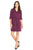 Adrianna Papell - 14246100 Front Zip Drawstring Dress in Purple