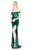 Mac Duggal Flash - 4822L Off-Shoulder Sequined Gown with Slit
