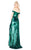 Mac Duggal Flash - 4822L Off-Shoulder Sequined Gown with Slit