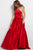 48267 Strapless Satin A-Line Gown