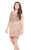 Rachel Allan Curves - 4830 Bedazzled Scoop Neck Sheath Dress In Gold