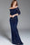 48300 Quarter Sleeve Ribbon Ornate Beaded Gown