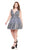Rachel Allan Curves - 4832 Embellished Deep V-neck Tulle A-line Dress In Gray