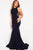 48333 Sleeveless Ornate Strapped Jersey Gown