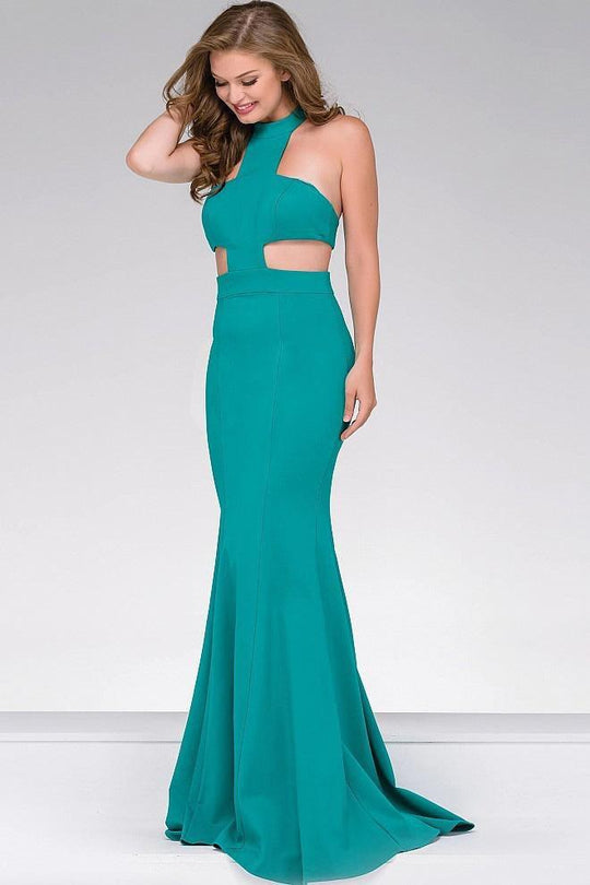 Fitted High Neck Prom Dress 48344