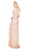Mac Duggal Flash - 4834L Allover Sequin High Slit Sleeveless Gown in Pink and Gold