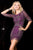Scala - 48377ML Embellished Bateau Sheath Dress in Purple