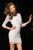 Scala - 48377ML Embellished Bateau Sheath Dress in White