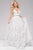 Embroidered Plunging Neckline A-line Prom Gown 48430